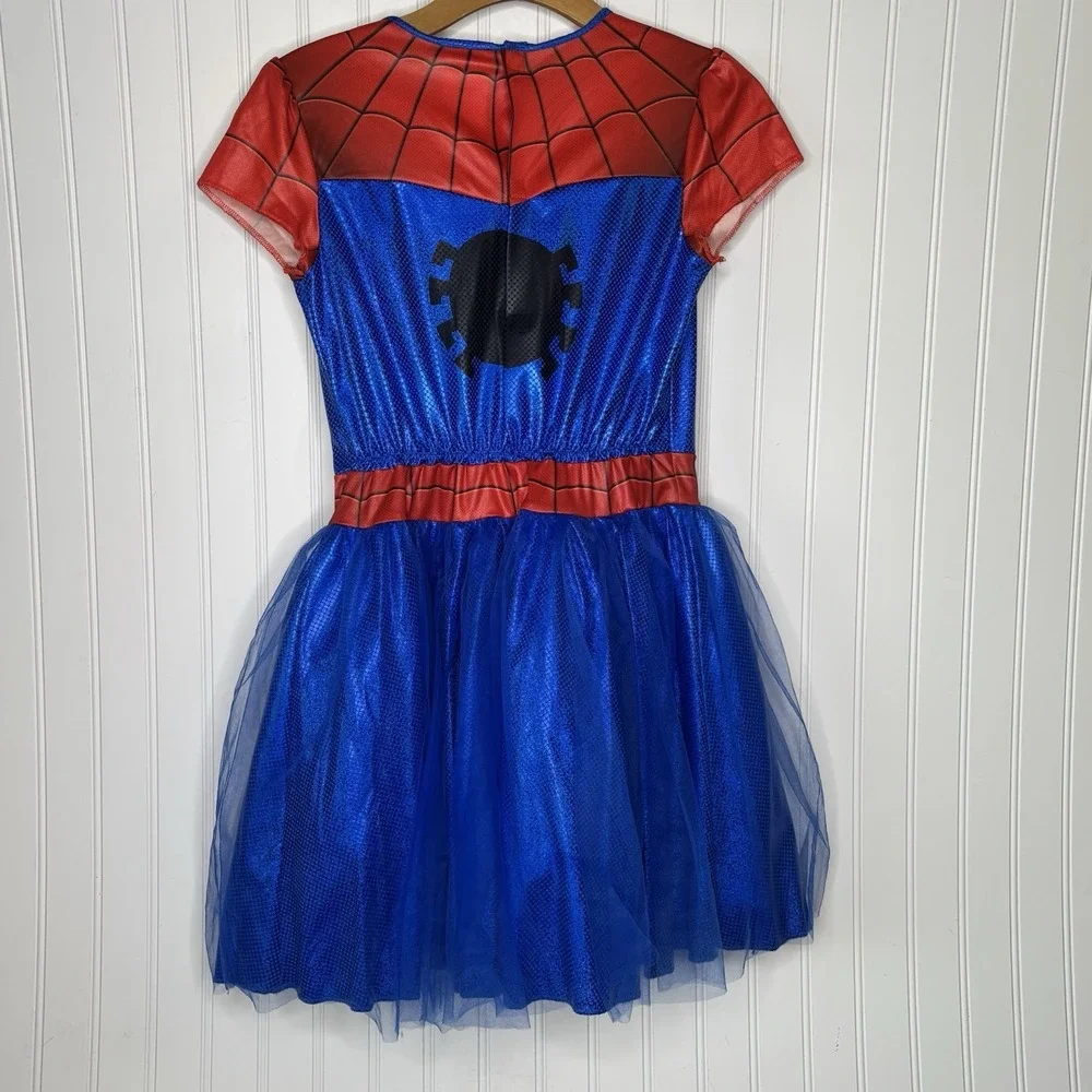 Marvel Spider-man Dress Tutu Kids Large Cosplay Dress Up Costume Halloween - Picture 2 of 11